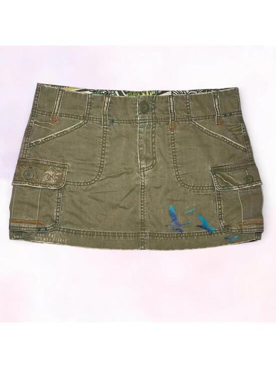 Old Navy Dresses & Skirts - Y2K 2000s Old Navy Green Navy Mini Skirt Size 8 Cute Preppy Indie Sleaze
